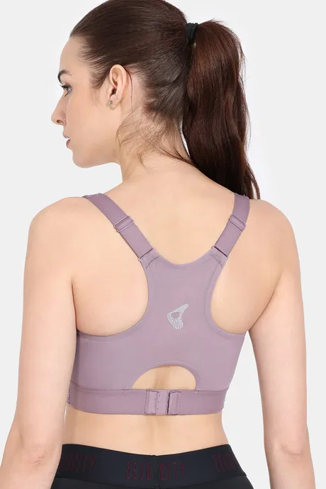 High Impact Quick Dry Sports Bra - Purple Dove