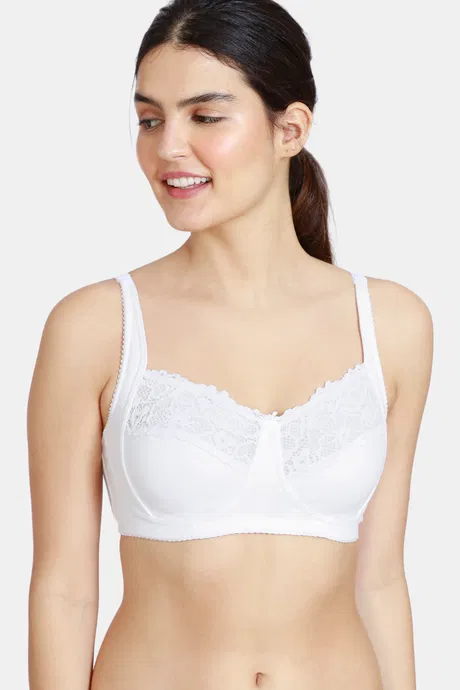 Zivame Basics Double Layered Non Wired 3/4th Coverage Sag Lift Bra-White