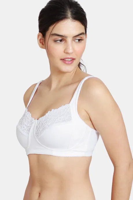 Zivame Basics Double Layered Non Wired 3/4th Coverage Sag Lift Bra-White