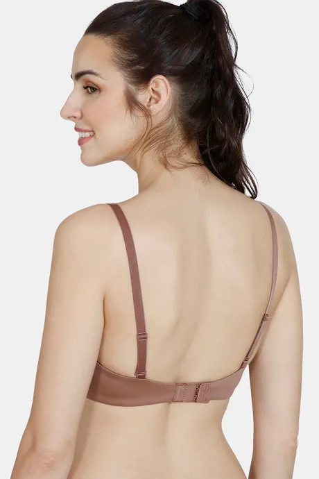 Zivame At Work Padded Non Wired 3/4th Coverage T-Shirt Bra - Beaver Fur