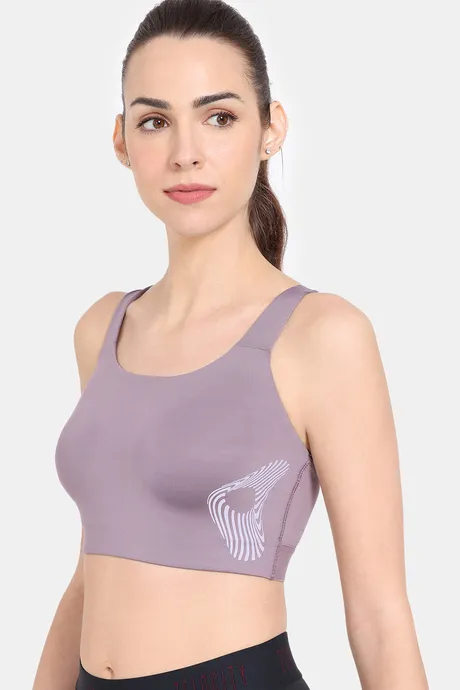 High Impact Quick Dry Sports Bra - Purple Dove