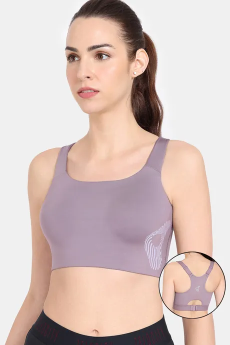 High Impact Quick Dry Sports Bra - Purple Dove